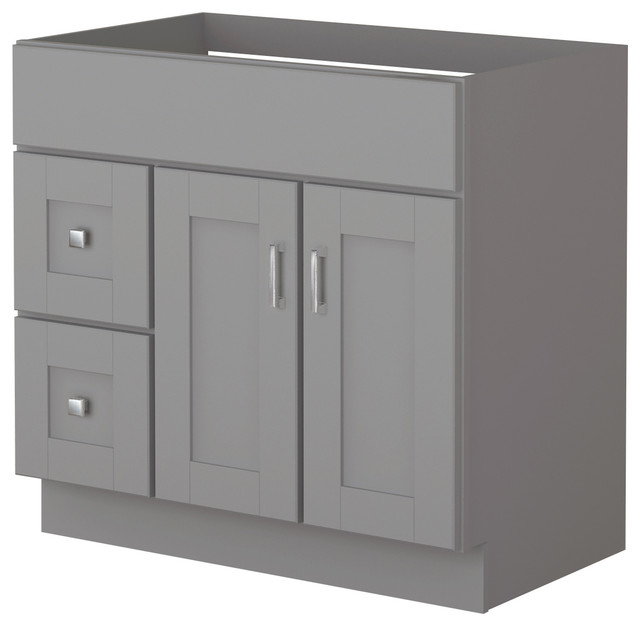 Grayson 36" Vanity With 2-Drawers at Left, 36" - Transitional ...