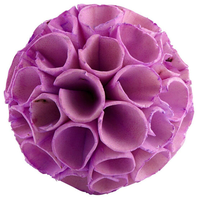 Nola 5" Dried Botanicals Home Decor Filler in Lavender Contemporary