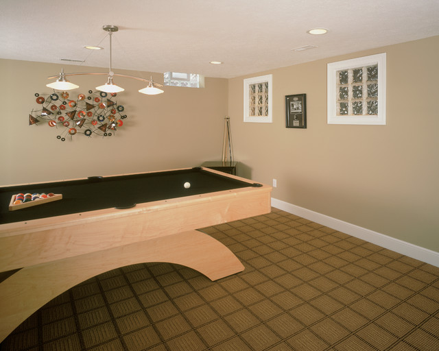 Glass block basement windows Traditional Basement Cleveland by