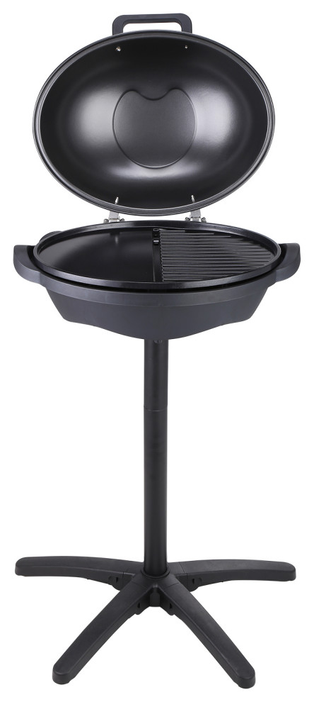VEVOR Indoor/Outdoor Electric Grill 1800W 200sq.in with 2 Zone Grilling Surface
