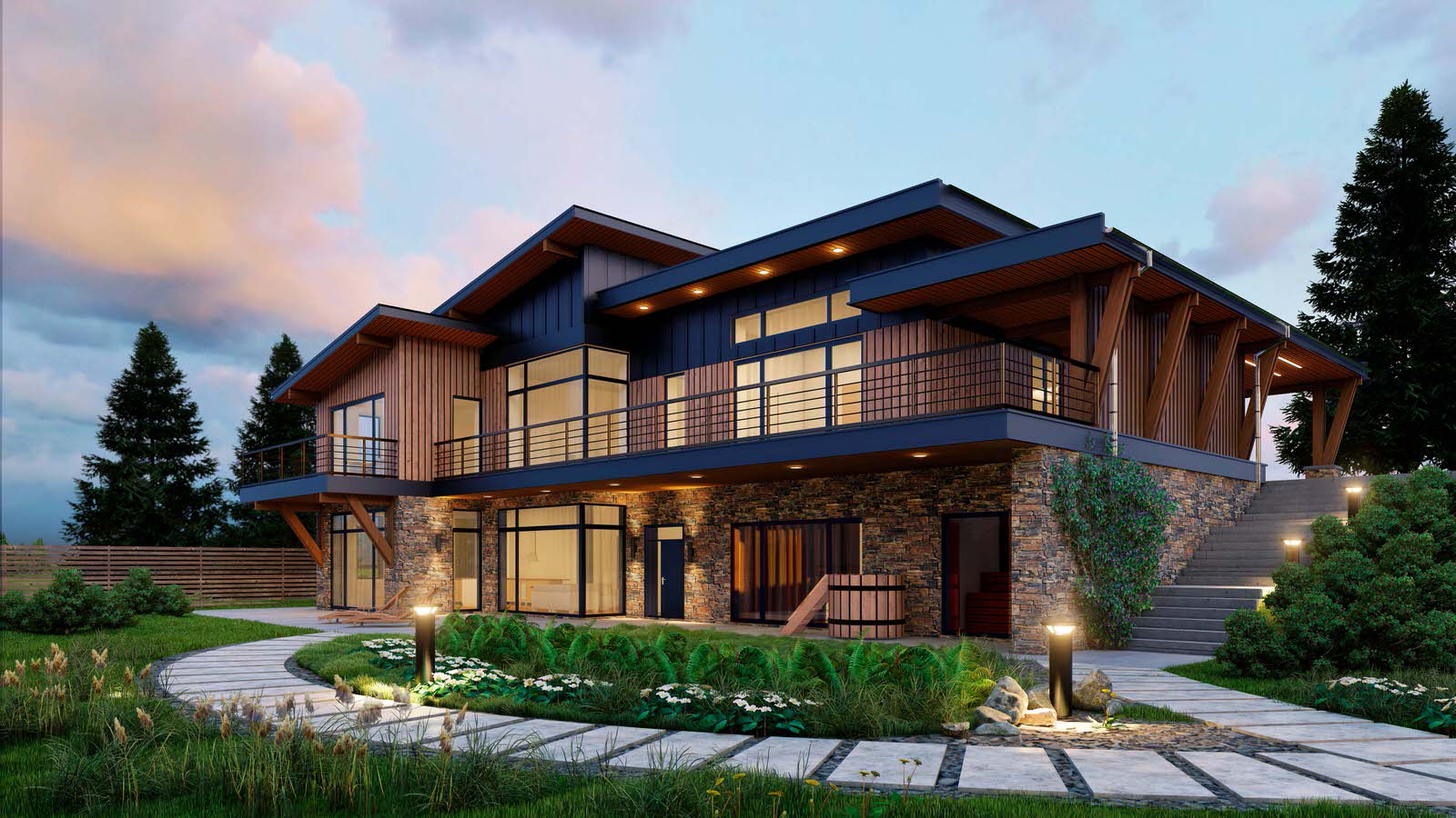 Проект дома на рельефе