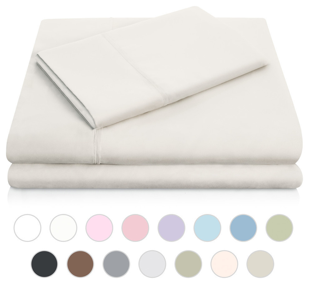 Brushed Microfiber Sheet 4 Piece Set by Malouf Fine Linens, King ...