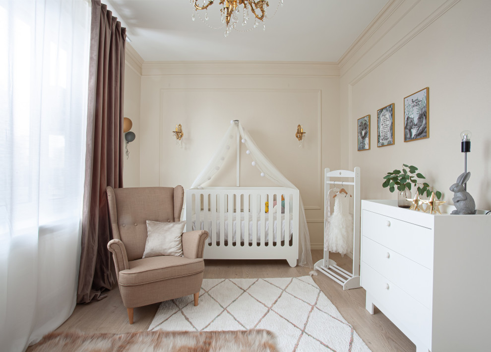 Design ideas for a transitional nursery in Saint Petersburg.