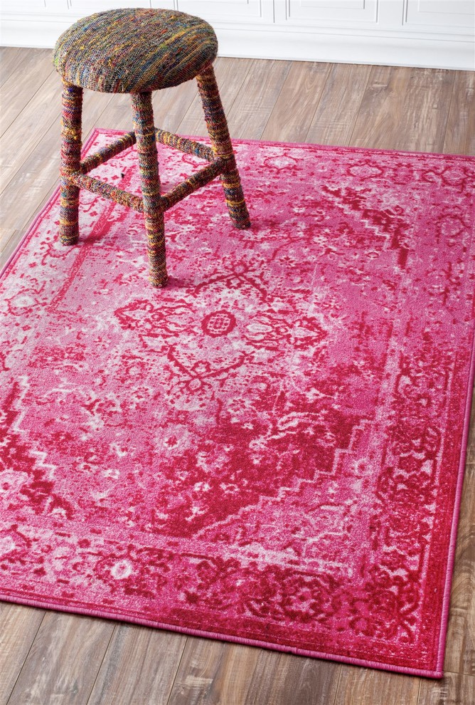 Nuloom Vintage Reiko Rug, Pink, 8'x10'