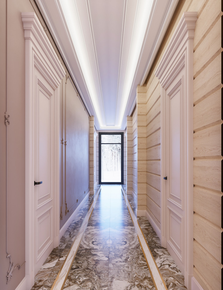 Загородный дом из бруса, Неоклассика