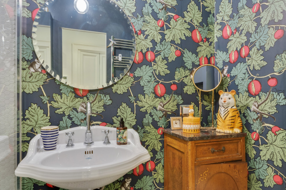 Photo of an eclectic bathroom in Milan.