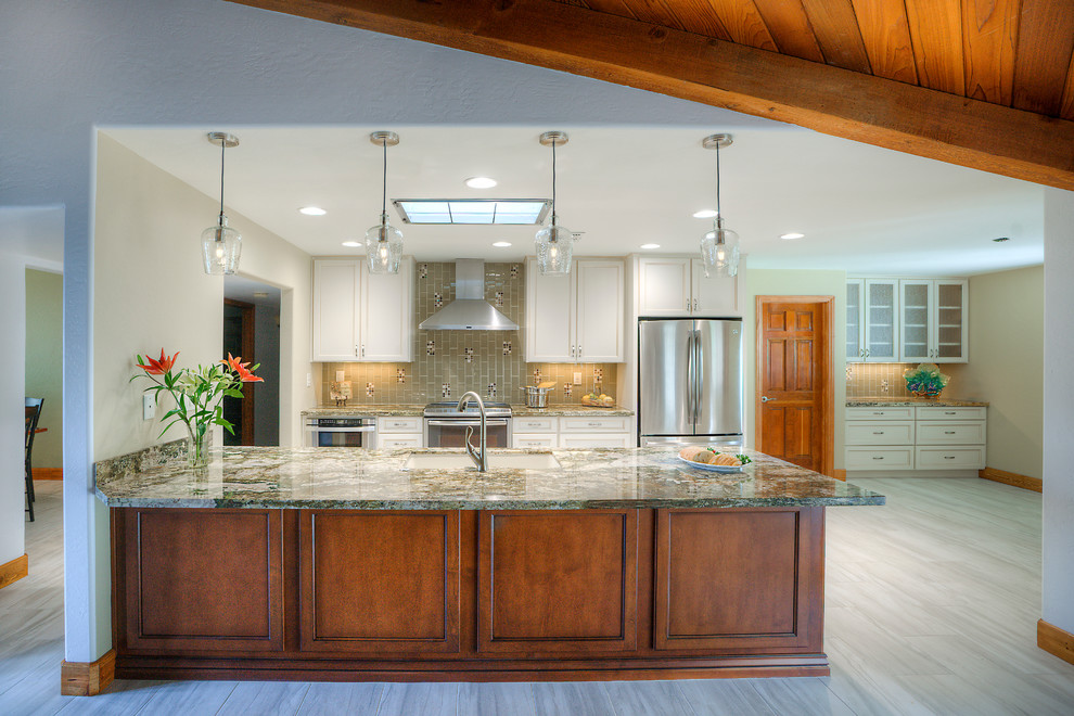 Large transitional kitchen photo in Phoenix