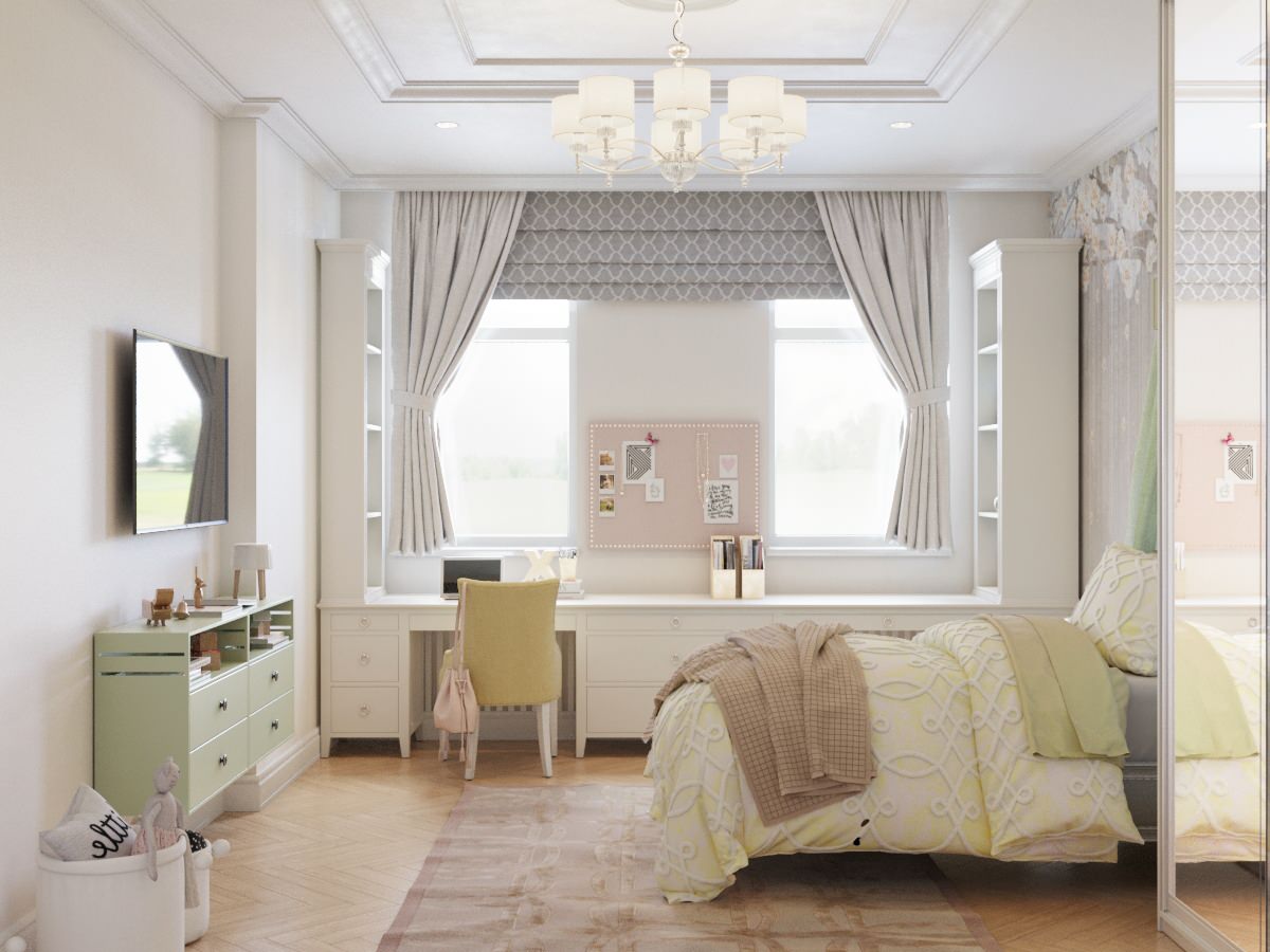 Легкий интерьер с элементами ар-деко