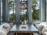 Rustic Dining Room by Living Stone Design + Build