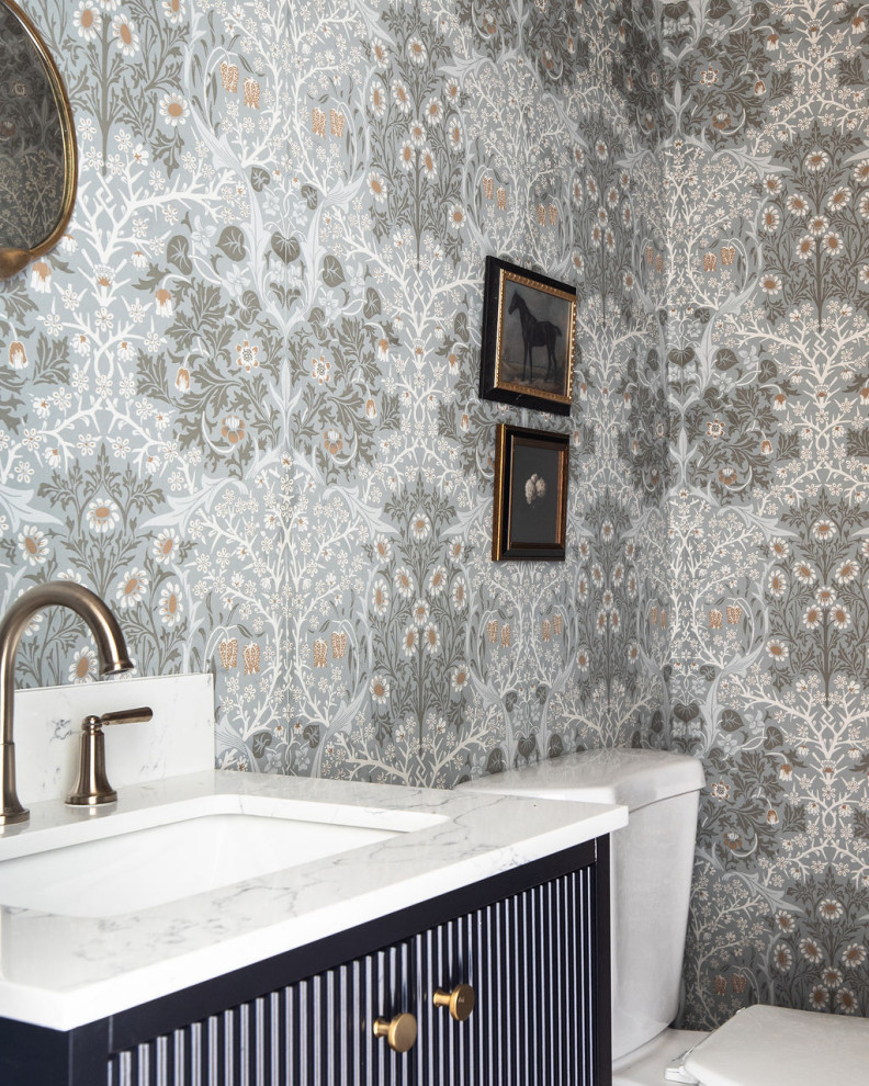 Eclectic powder room photo in DC Metro