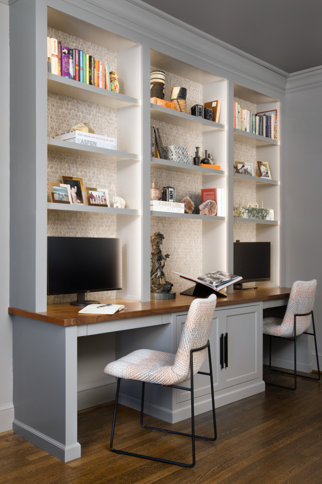 Design ideas for a transitional home office in DC Metro.