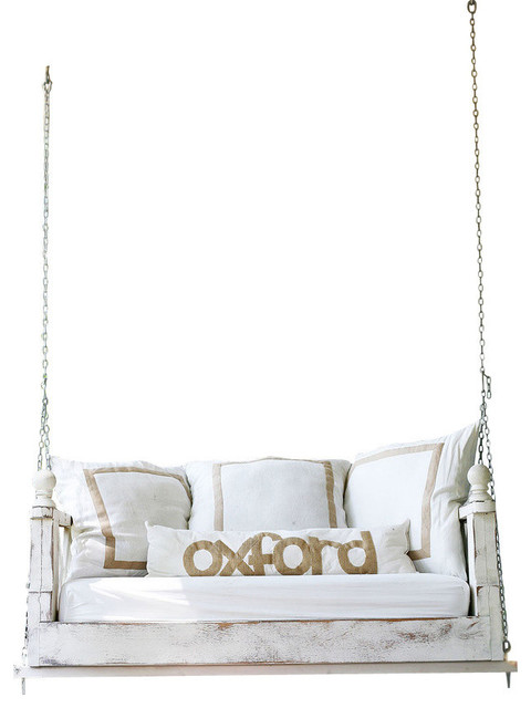 Modern Swing Bed, 33"x70", Greek Villa, Chain Hanging Kit