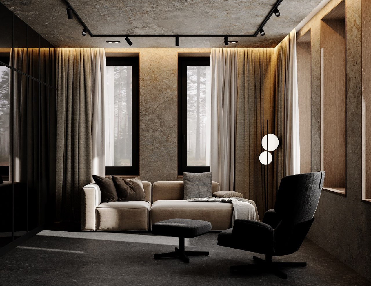 Дизайн-проект дома (420 м2) в стиле нео-модерн