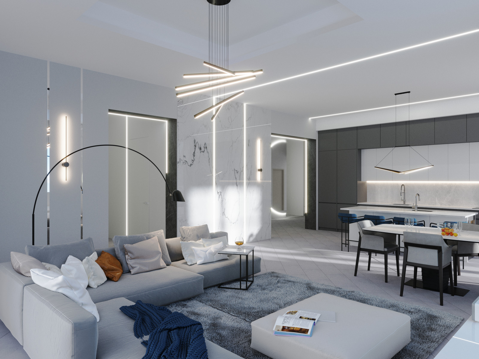 Дизайн интерьера дома 220м2