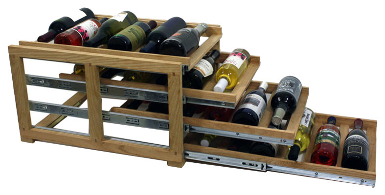 4 Shelf 24 Bottle Wine Slide and Store