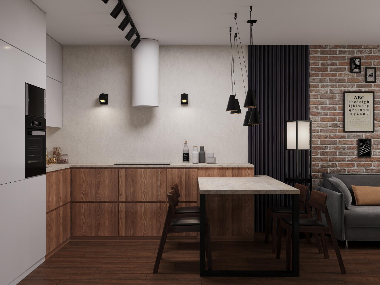 Квартира с элементами лофта