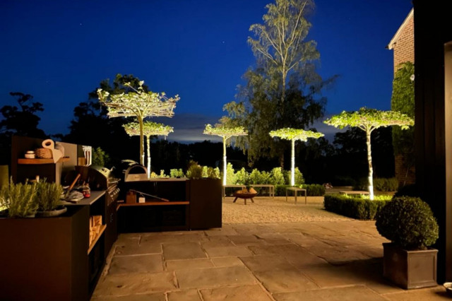 Outdoor kitchen in Macclesfield, Cheshire courtyard