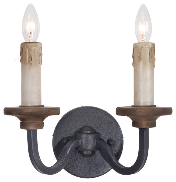 2 Light Wall Sconce Farmhouse Wall Sconces by We Got Lites Houzz
