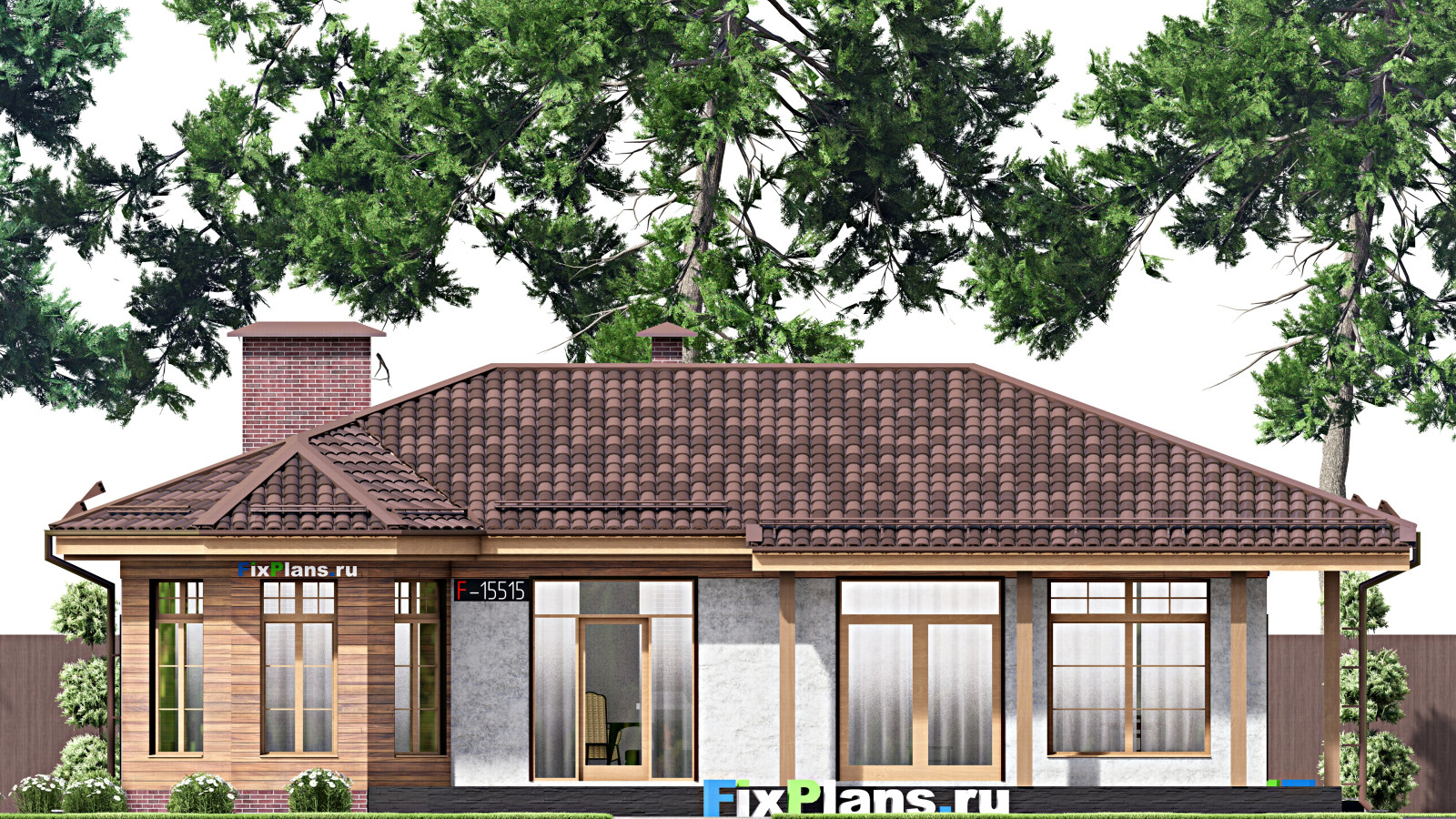 Проект одноэтажного дома 14х10м S104м2 F-15515