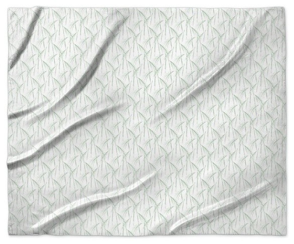 "Minimal Bamboo" Sherpa Blanket 60"x50"