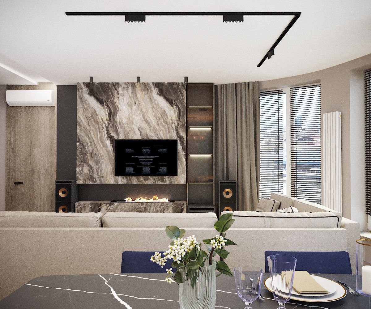 Гостиная-кухня ЖК Машков