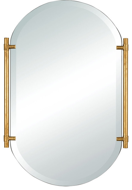 Actor S Chapel Wall Mirror In Clear Gold Contemporary Chapel Wall Mirror In Clear Gold