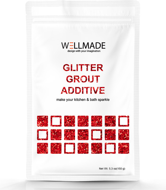 Red Glitter Grout Additive 5.3oz/150g/bag, 5.3 oz Contemporary