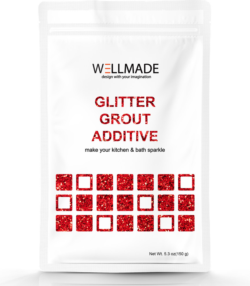 Red Glitter Grout Additive 5.3oz/150g/bag Contemporary Paint by