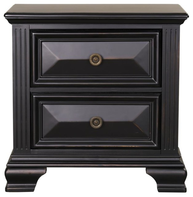 Emma Mason Signature Saunders 2-Drawer Nightstand in Vintage Black