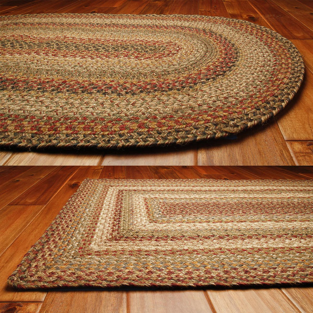Kingston Rectangle Jute Braided Rug 30" x 72" Contemporary Area