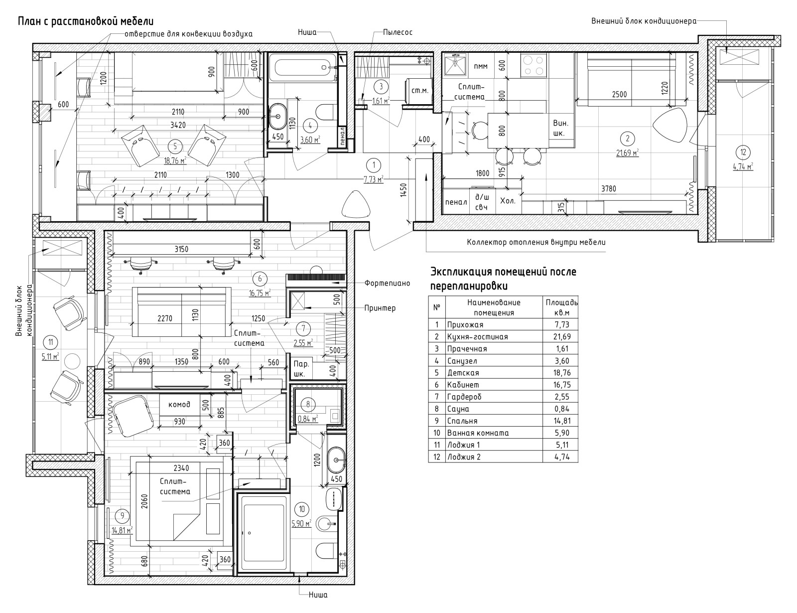 интерьер квартиры в ЖК Георг Ландрин