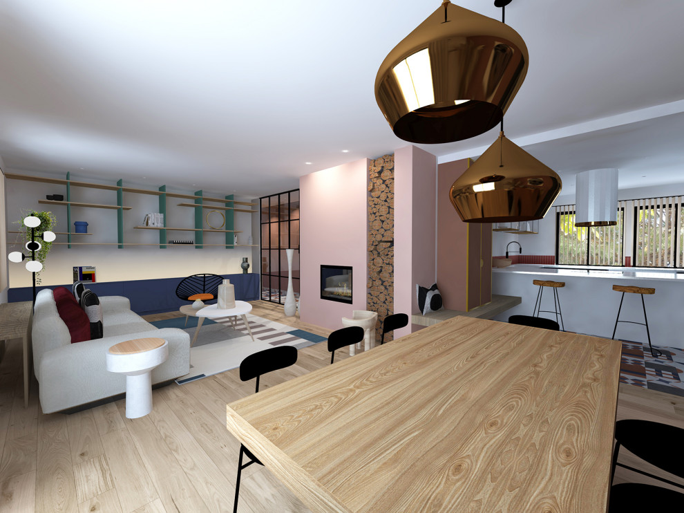 Rénovation maison individuelle - Vue pièce à vivre - Modern - Other ...