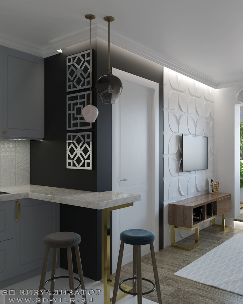 Гостиная, кухня, лоджия, прихожая