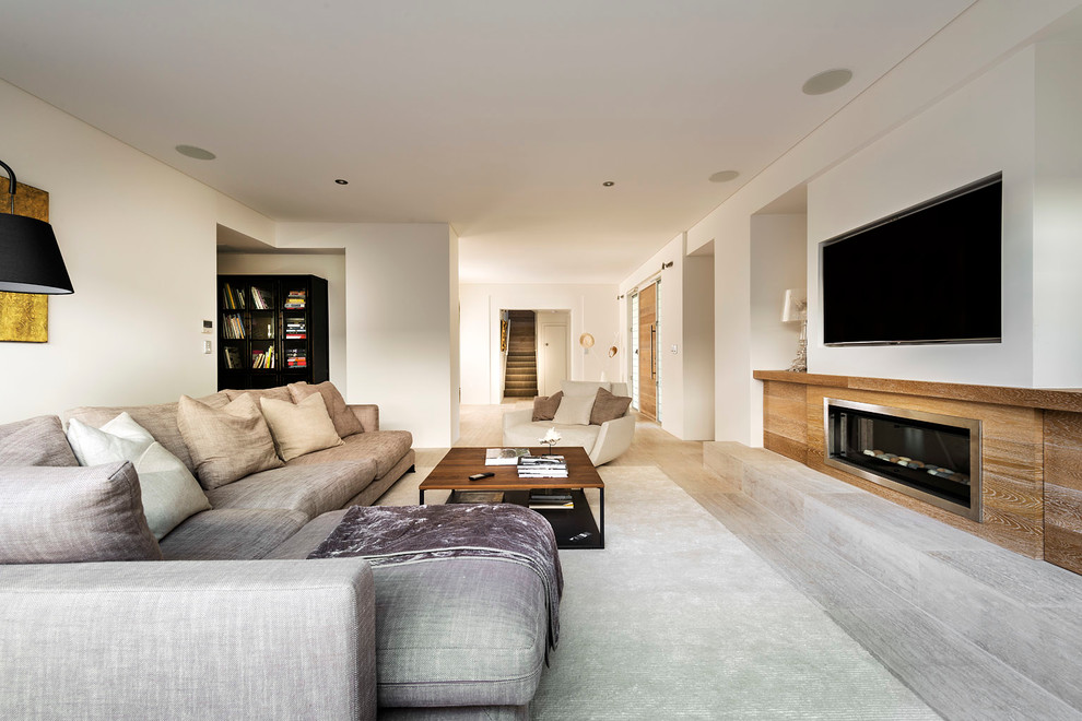 Design ideas for a modern living room in Perth.