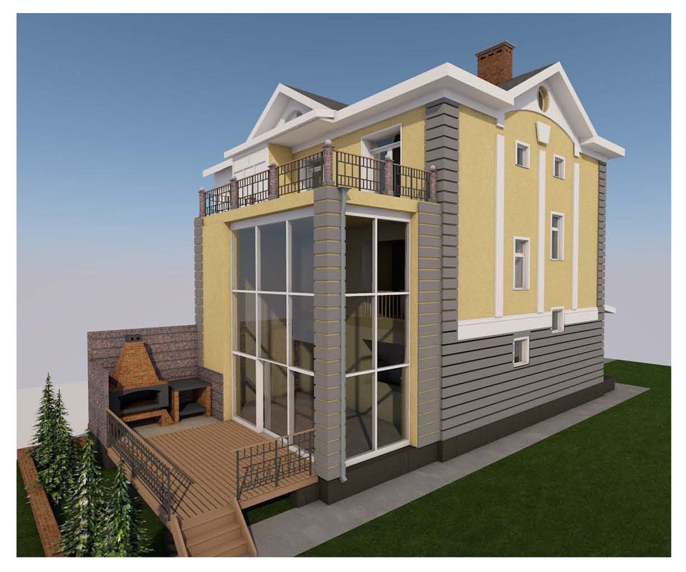 Перепланировка с пристройкой таунхауса, площадь 115 кв.м.