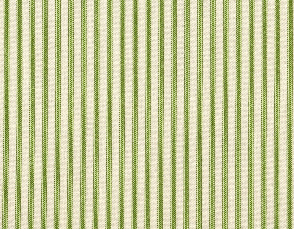 Envelope Pillow Ticking Stripe and Toile Apple Green