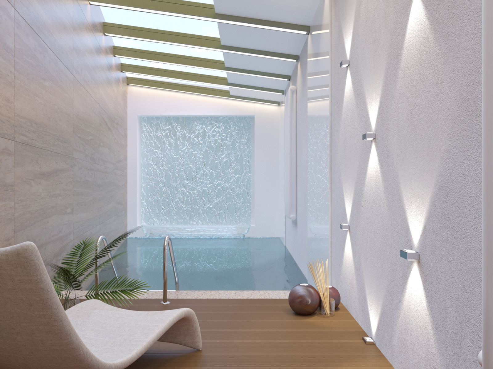 Бассейн в помещении уличного гаража