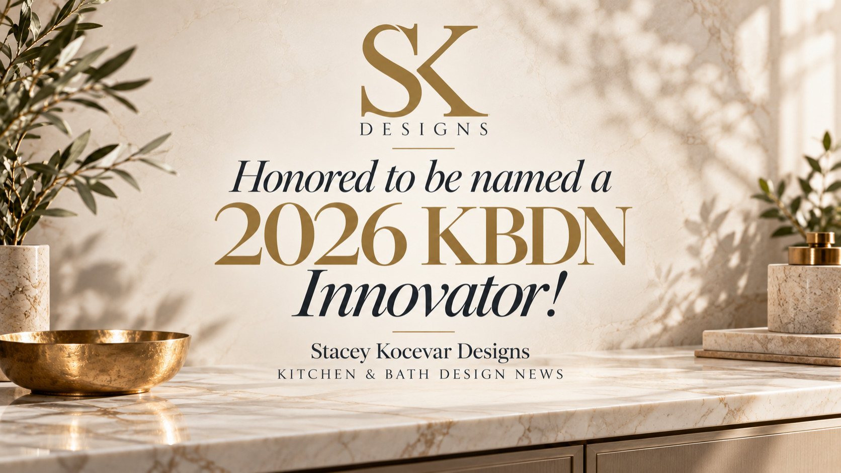 Stacey Kocevar Designs — 2026 Kitchen & Bath Design News Innovator