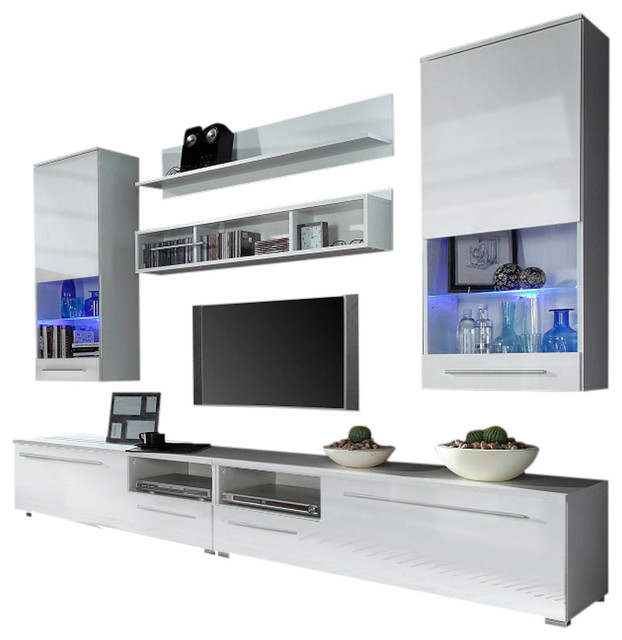 Luna Tv Set Contemporary Entertainment Centers And Stands Luna Tv Set White