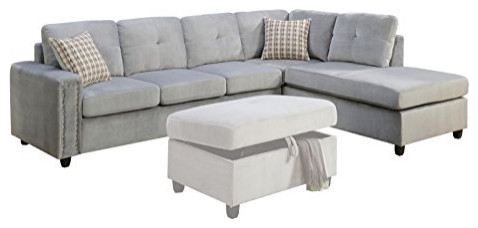 ACME Belville Sectional Sofa w Pillows Reversible 