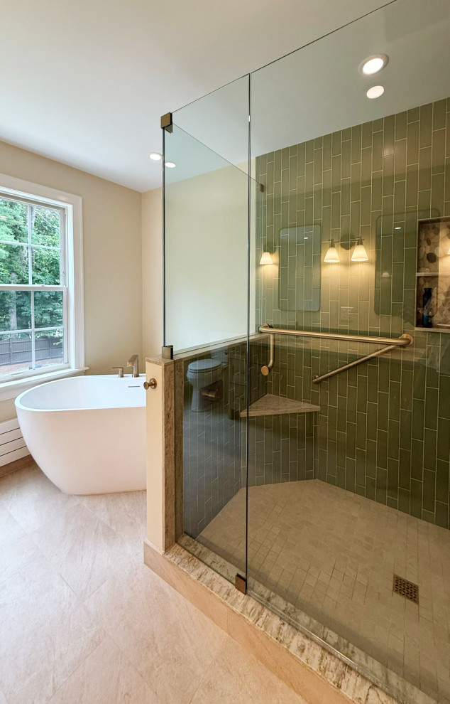 Shower and Freestanding Tub