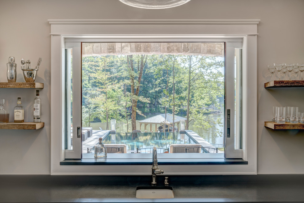 Transitional home design photo in Charlotte