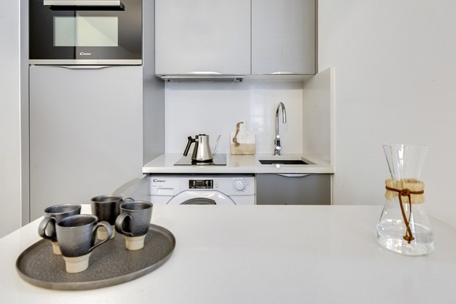 Mini cuisine &agrave; Paris modern-kitchen
