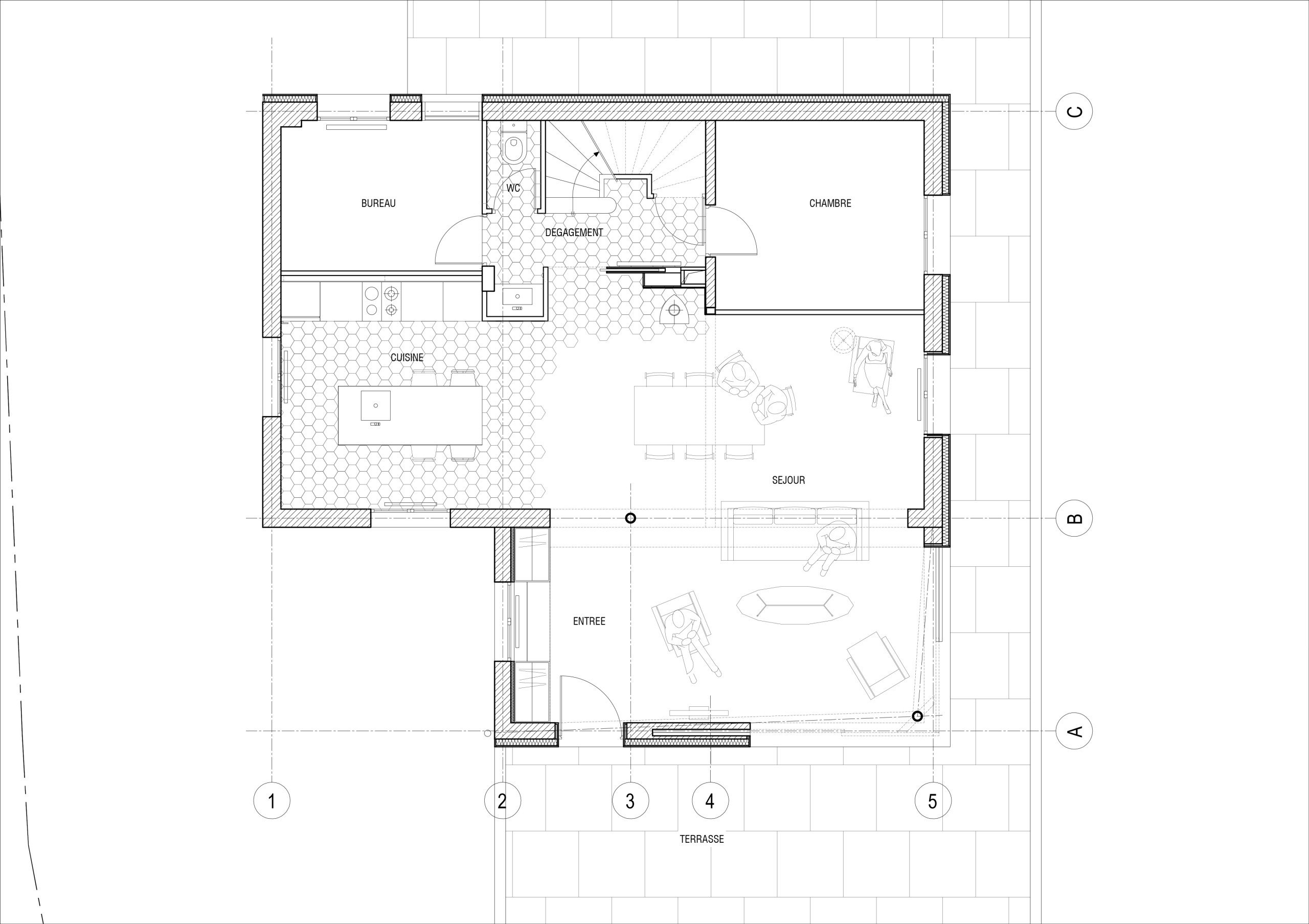 Plan du rez-de-chaussée projet