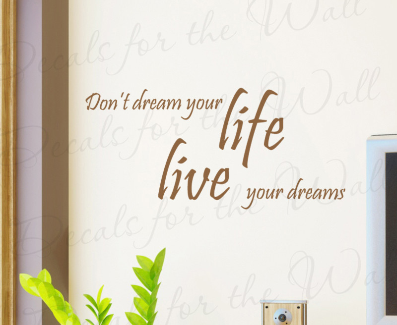 Wall Art Decal Sticker Quote Vinyl Removable Lettering Live Your Dreams I37