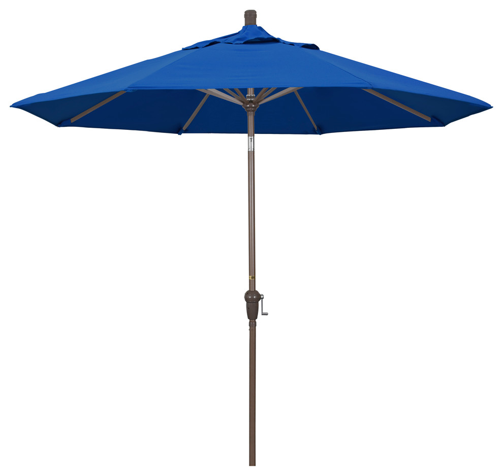 9 Aluminum Market Umbrella Auto Tilt Champagne Pacifica Traditional Outdoor Umbrellas By Western Sierra Trading Company