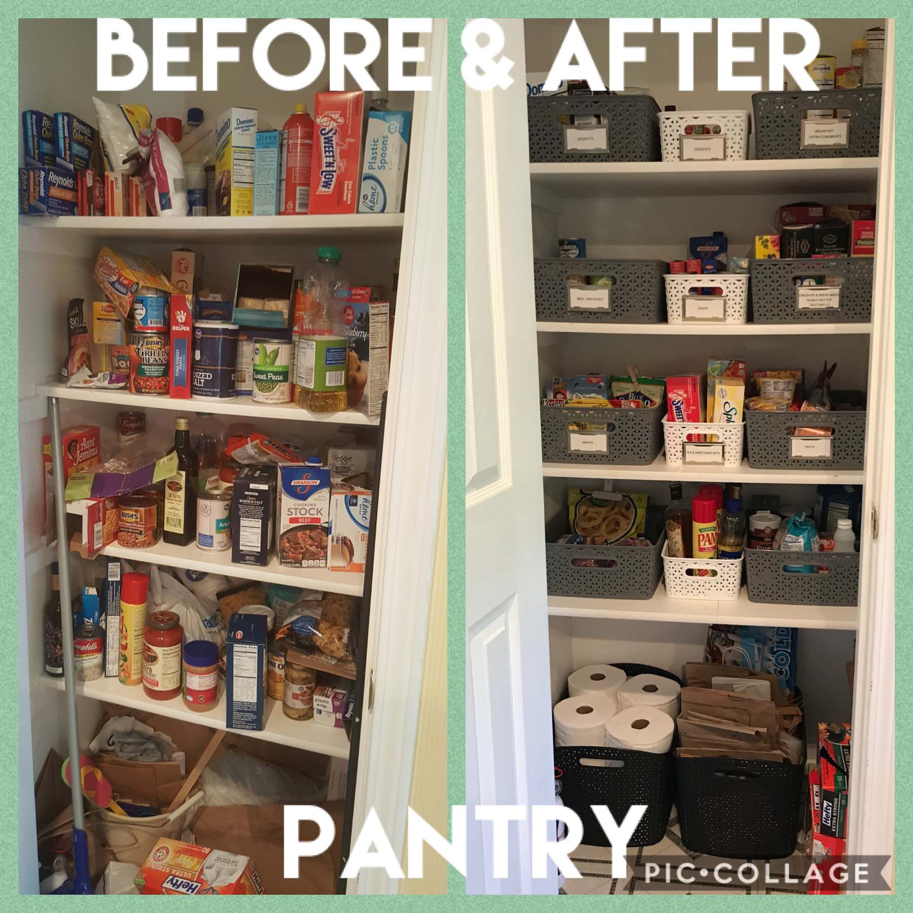 Pantry before and after