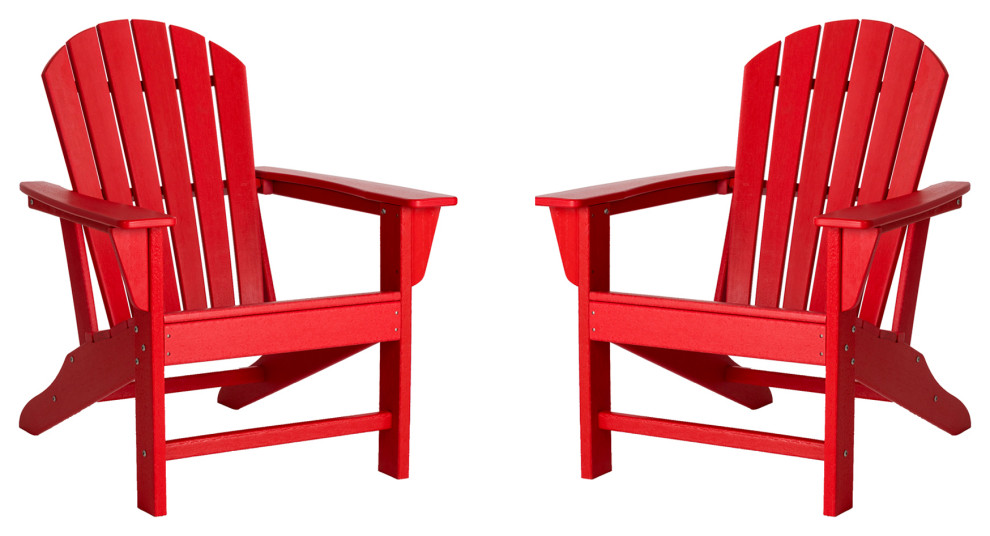 High Density Polyethylene Adirondack Chairs, Set of 2 Contemporary