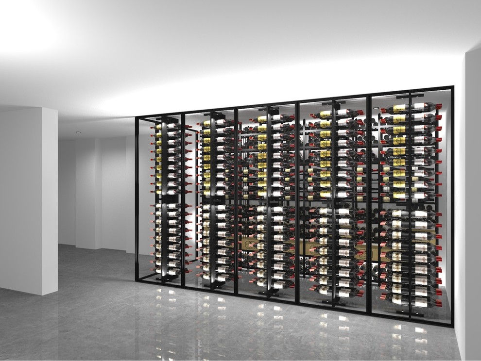 Inspiration for a modern wine cellar in Other.