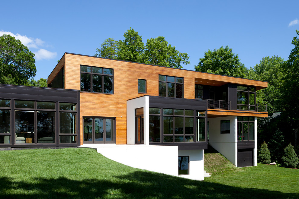 This is an example of a contemporary exterior in Minneapolis.